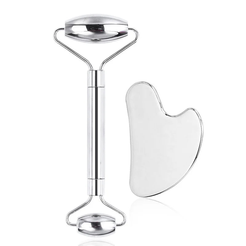 Stainless GuaSha & Face Roller