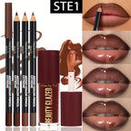 Dark Brown Lip Combo - Lip Liner + Lip Glaze